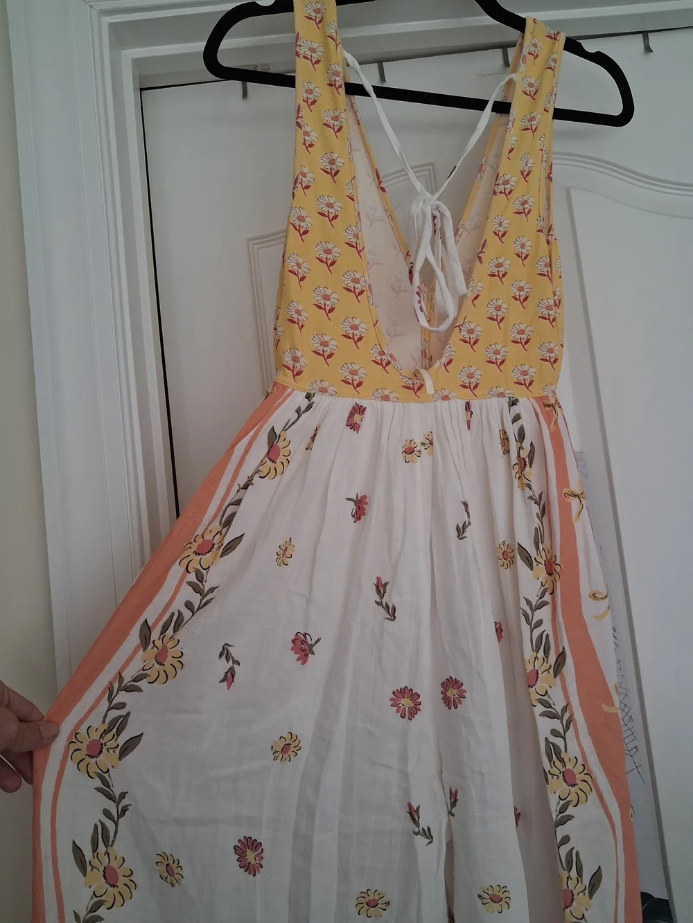 Free People Bali Honeydew Yellow and Cream Jumpsuit Romper Maxi